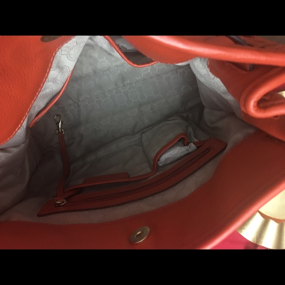 Michael Kors LG Persimmon Orange Hamilton tote - Picture 3 of 4